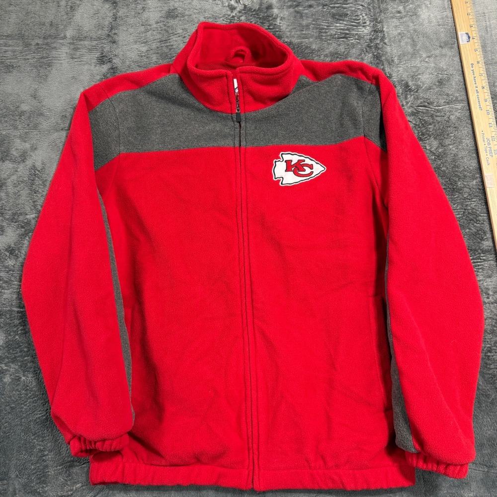 G-III Kansas City Chiefs Fleece Jacket Mens XL Red Grey Full Zip NFL 58WKR0015